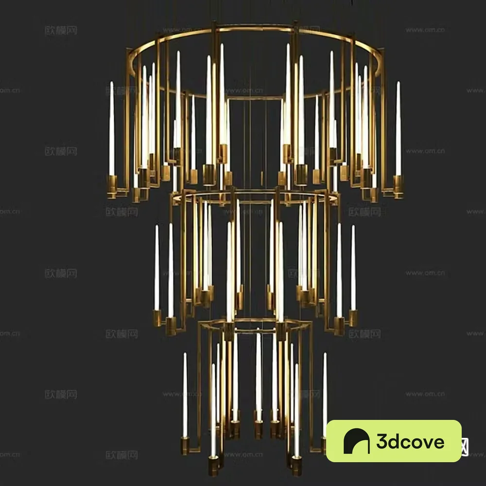 Light luxury lobby chandelier