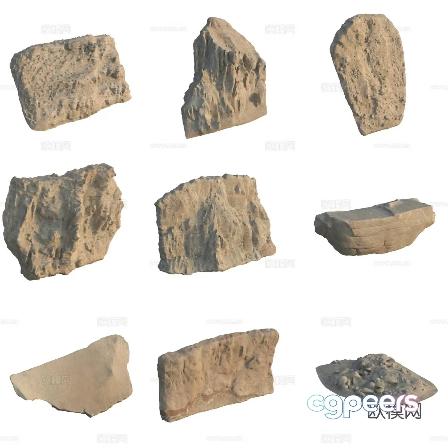 Sandstone stone 3d model