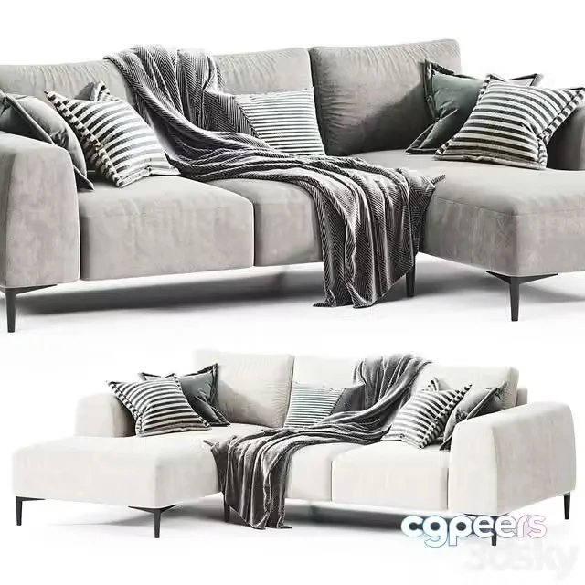 3ds Max Free – Corner sofa Cloud