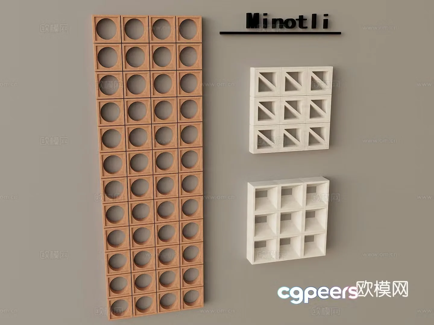 Modern prefabricated brick wall hollow cement brick partition wall tiles flower tiles hollow brick hollow lattice screen 3D model