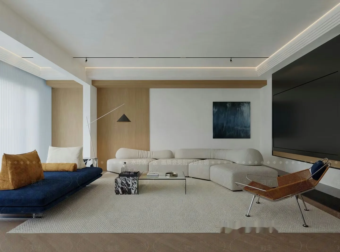 Modern Living Room 3D Model – 6636 – CORONA Render