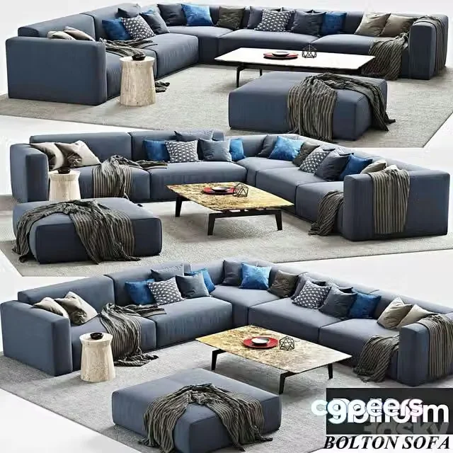 3ds Max Free – Poliform_Bolton Sofa_corner sofa_Tribeca_Dama