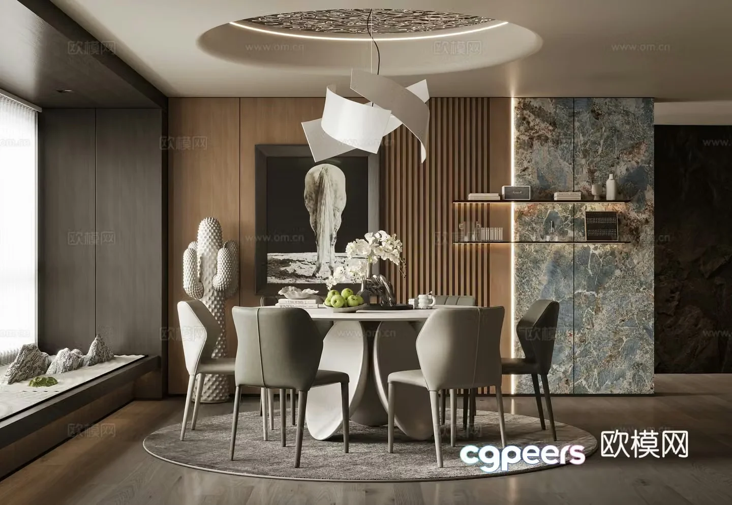 Modern restaurant 3d model
