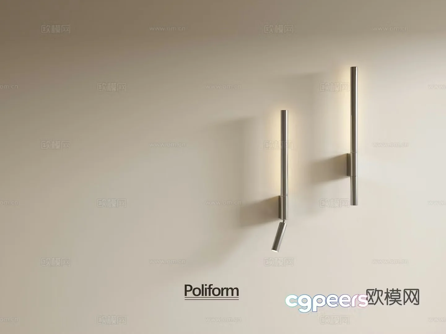 Minimalist wall lamp bedside wall lamp long wall lamp 3d model