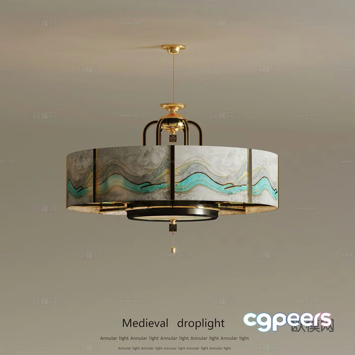 New Chinese chandelier 3D model