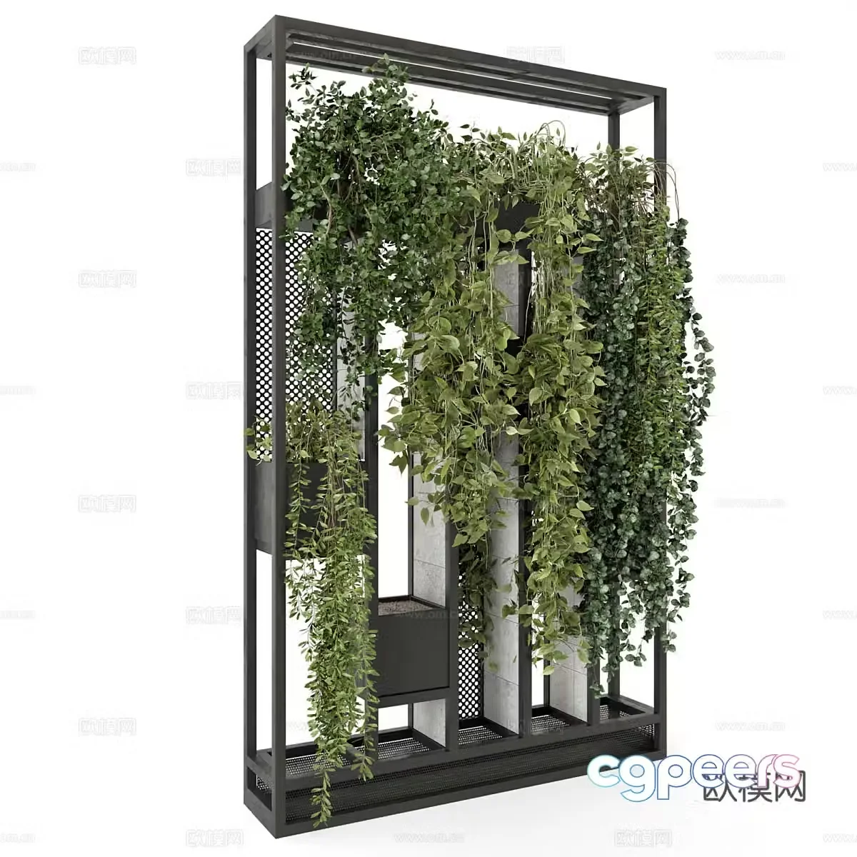 Modern plant wall plant stand 3d model