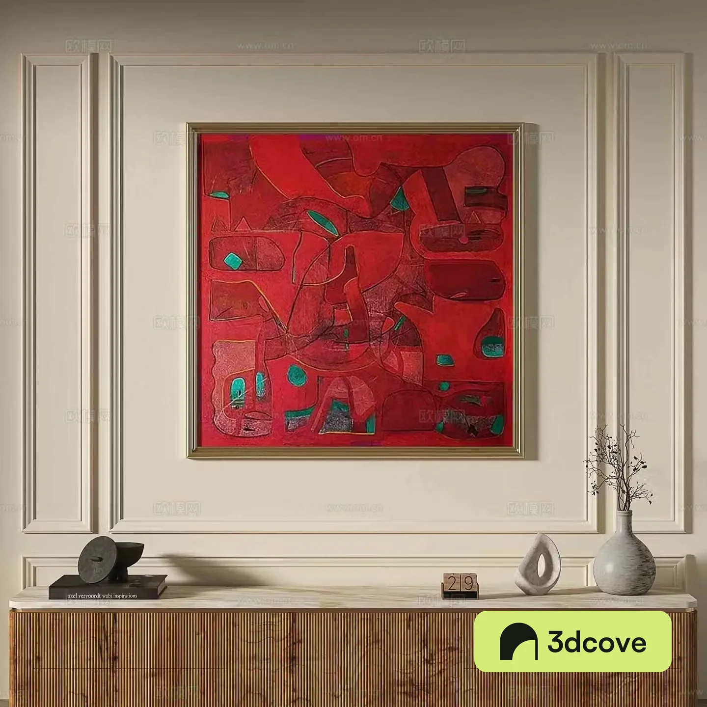 French abstract painting decorative painting