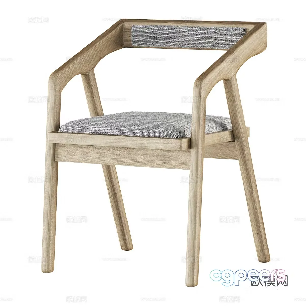 New Chinese Louis Fashion Dining Chair 3D Model