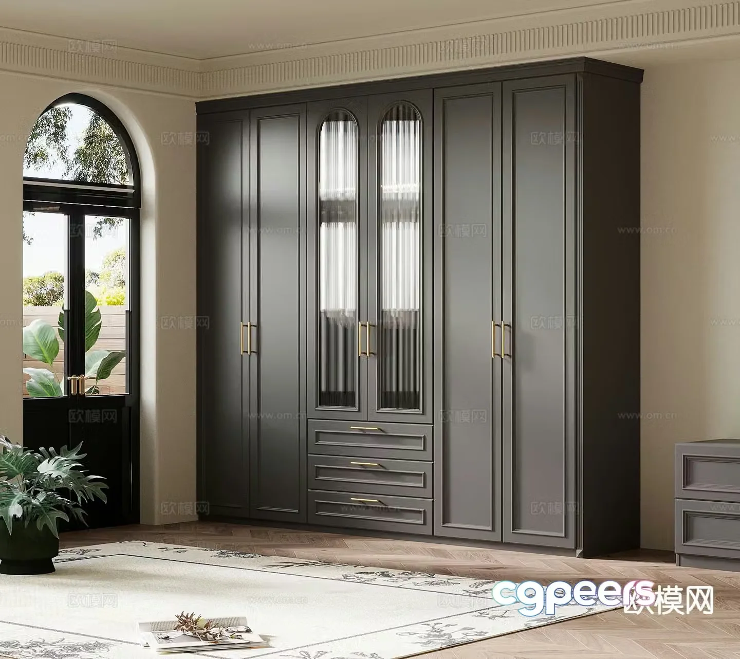 French wardrobe 3d model