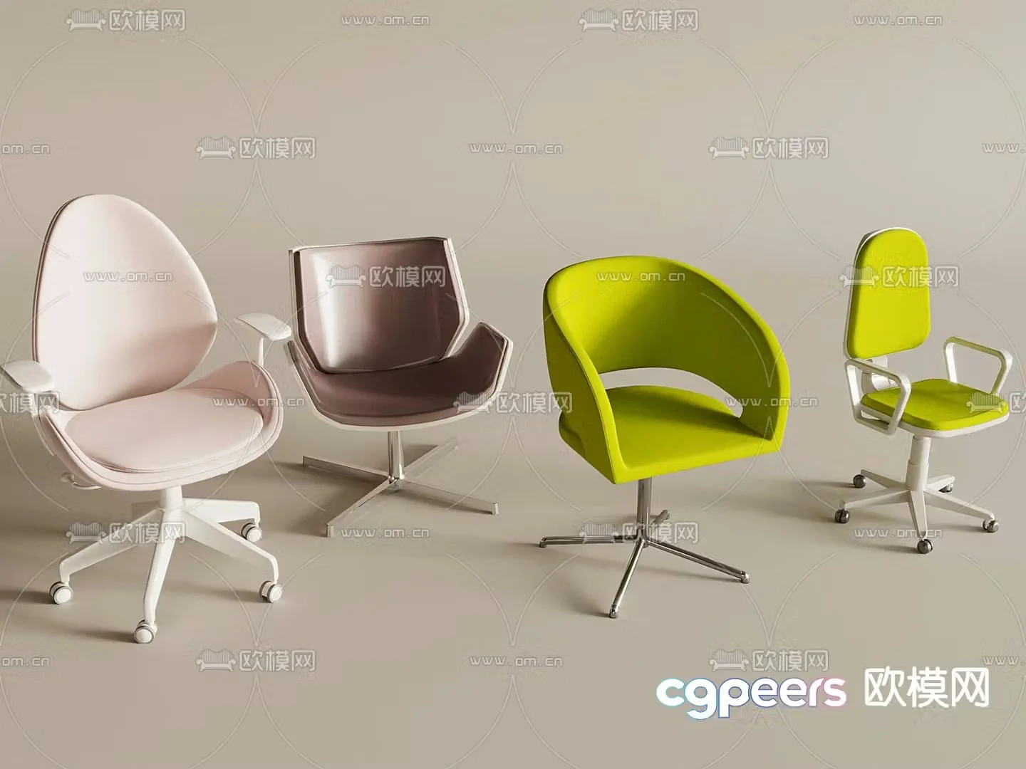 Office chair conference chair staff chair 3d model
