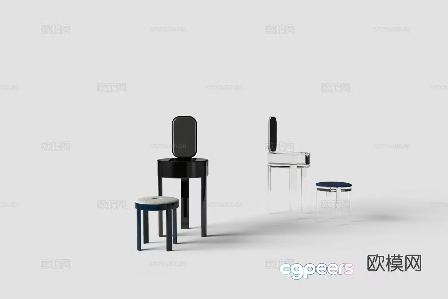 Acrylic dresser 3d model