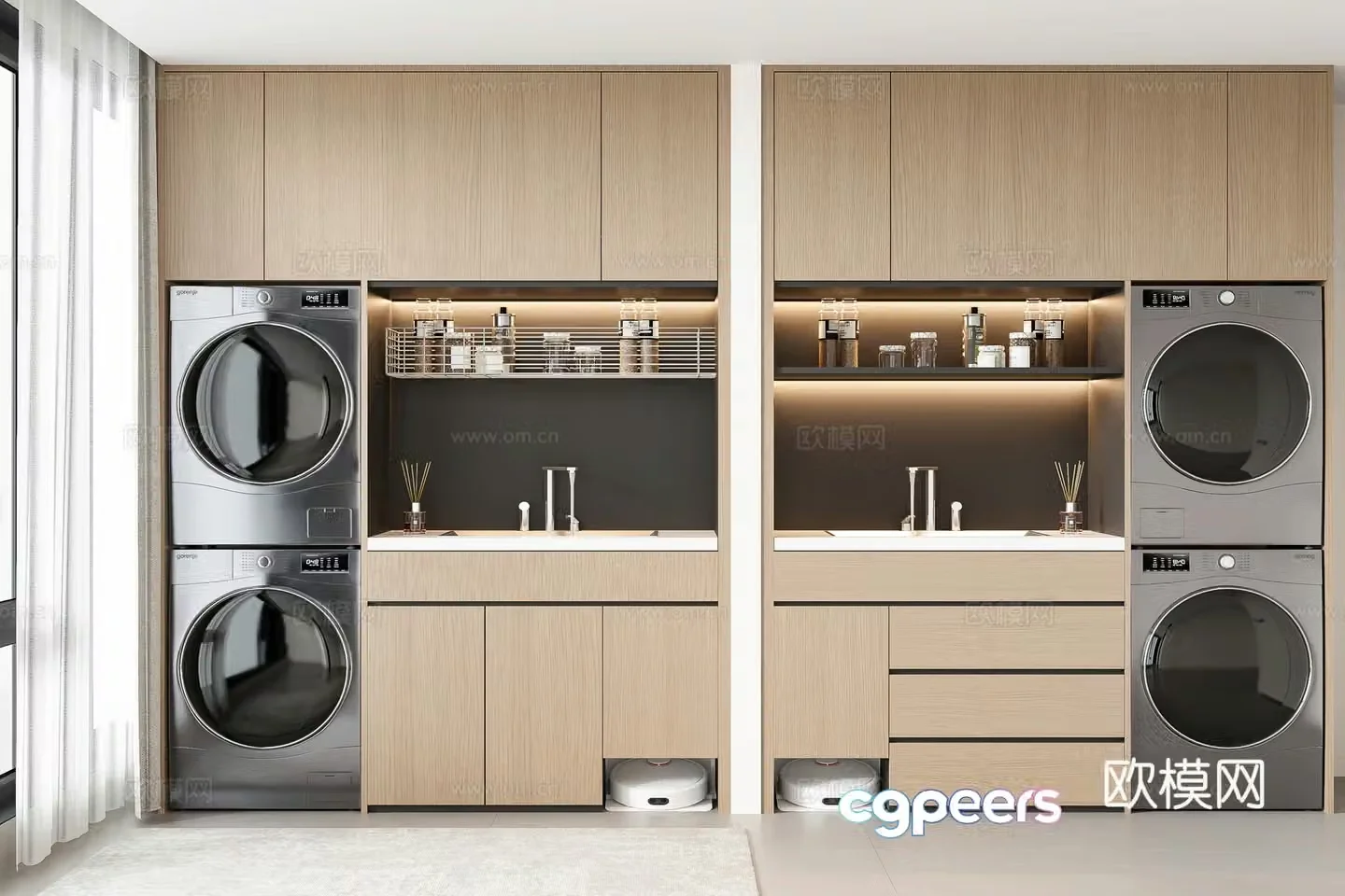 Modern balcony cabinet 3d model