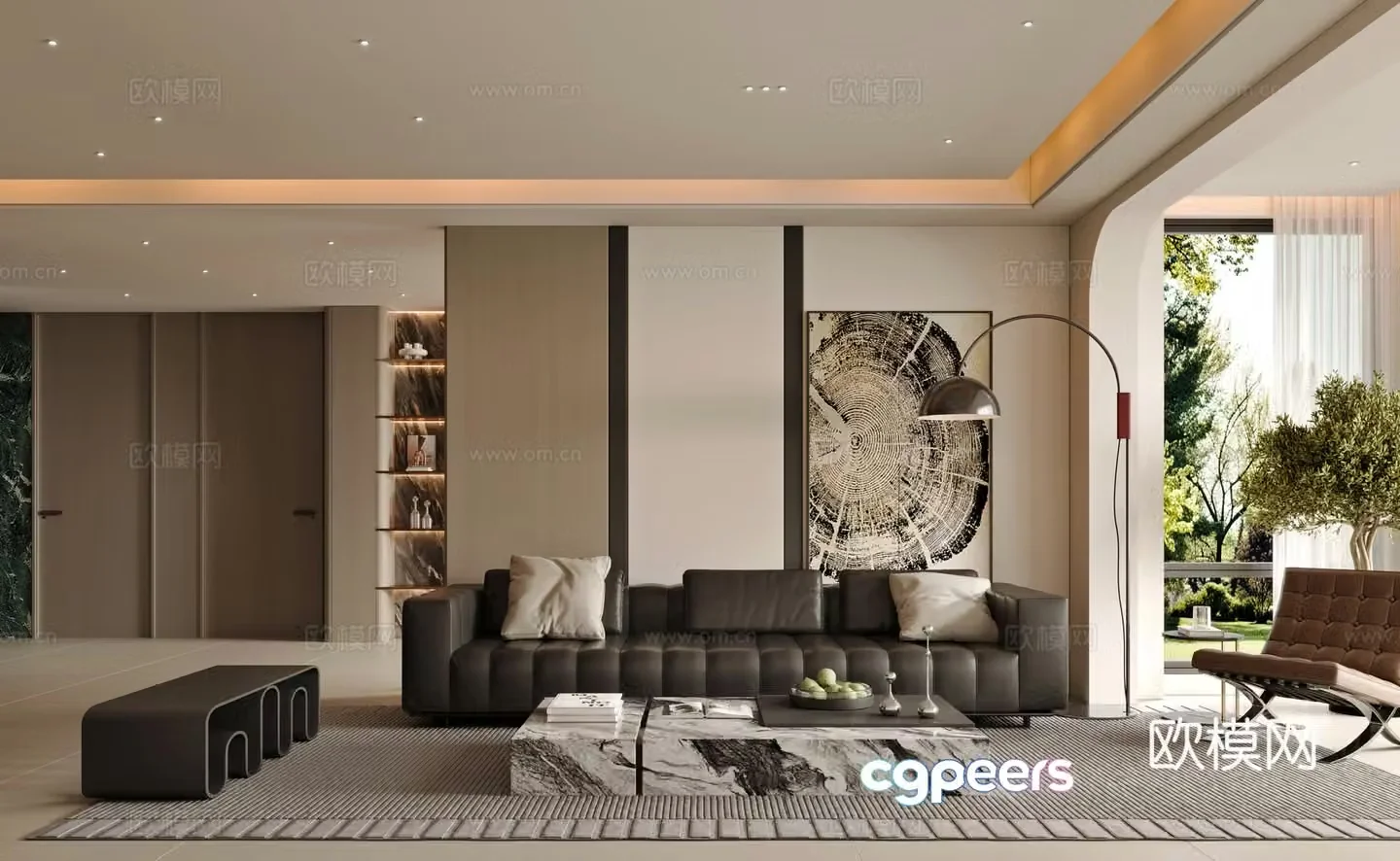 Modern living room 3d model