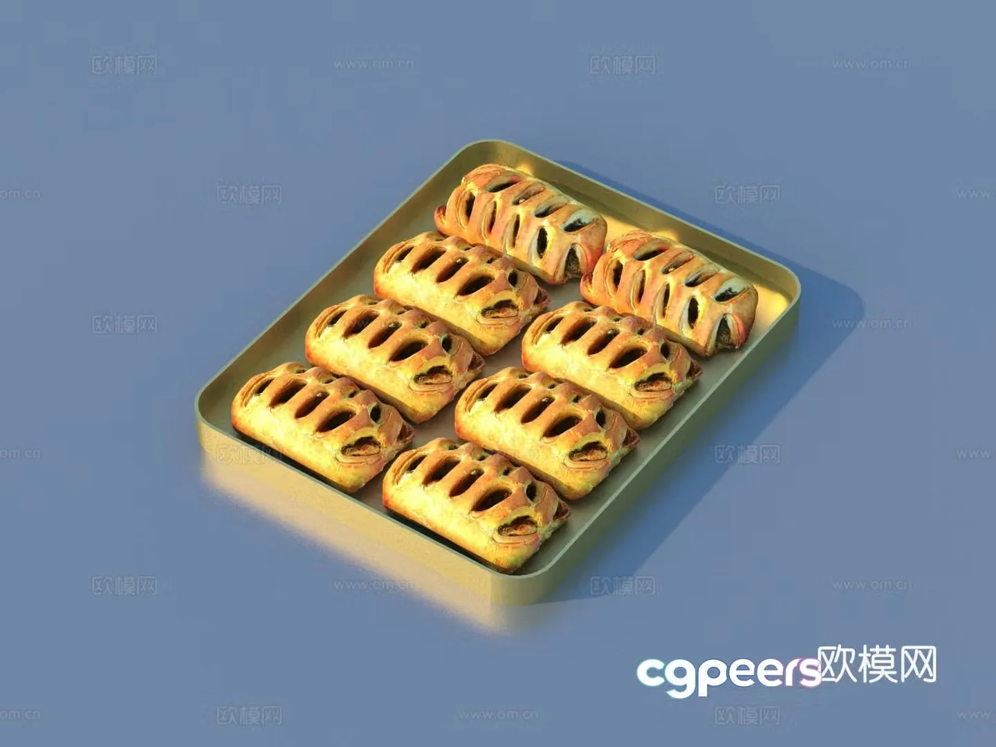 Bread Bread Cookies Food 3D Model