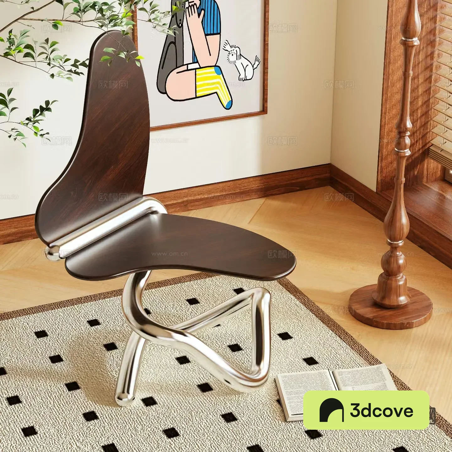 Medieval style single chair butterfly chair
