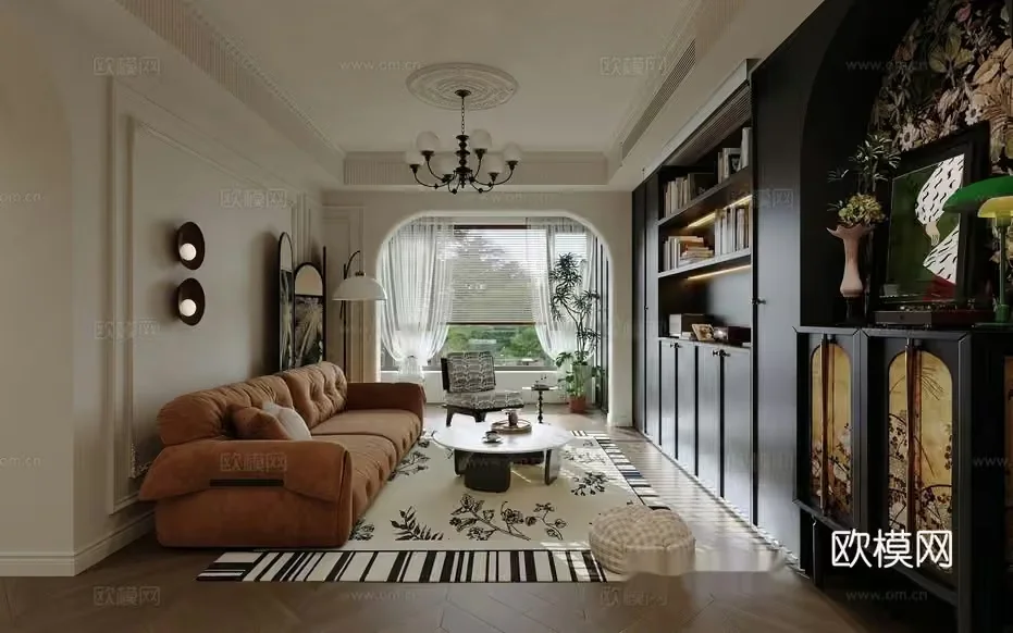 Modern Living Room 3D Model – 20096 – VRAY Render