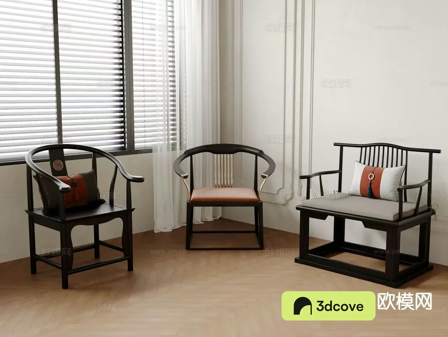 Chinese style single chair dining chair