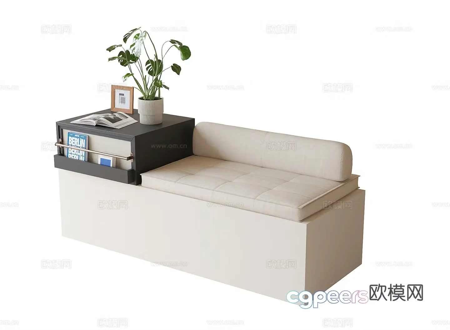 Modern bay window mat 3D model