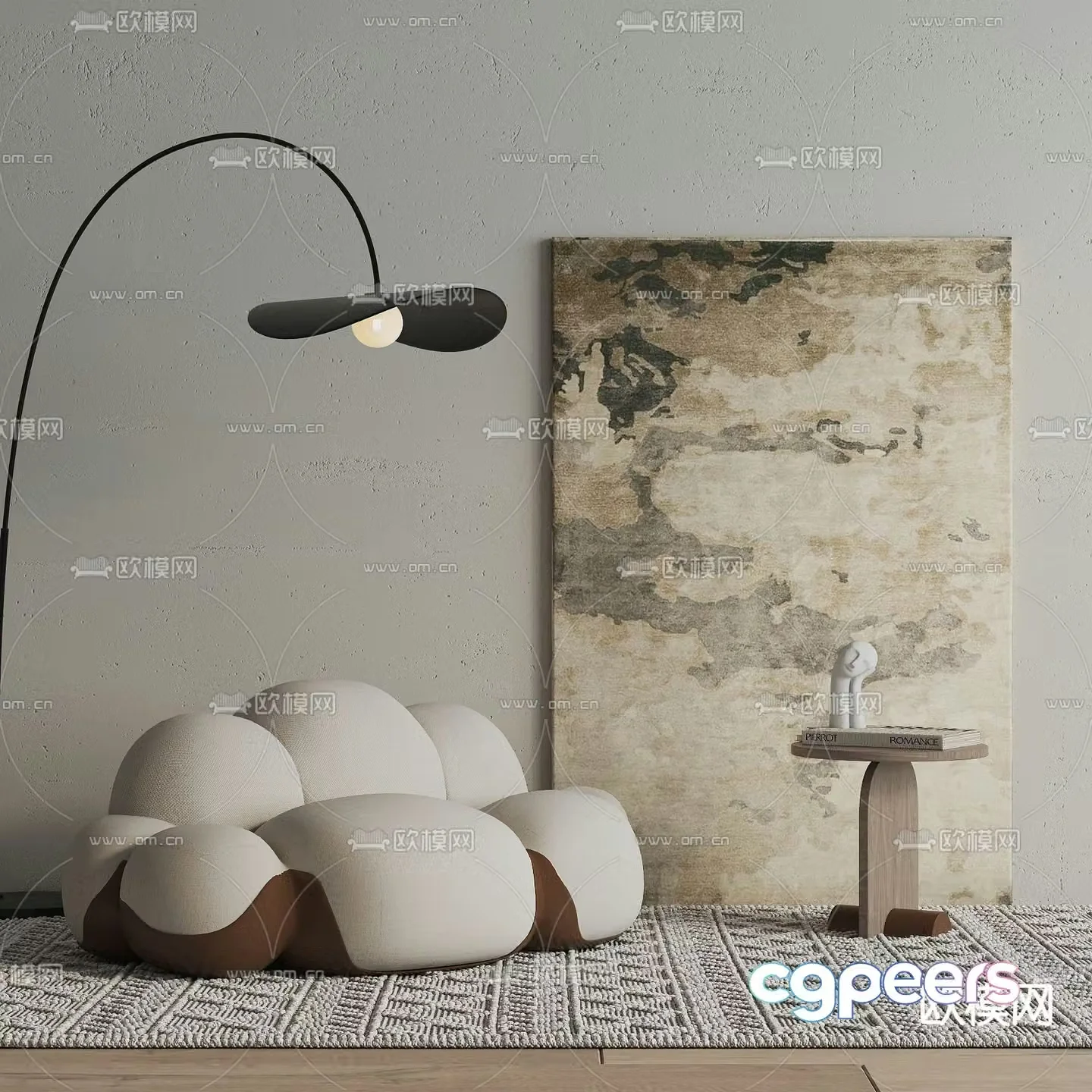 Leisure sofa cloud sofa 3d model