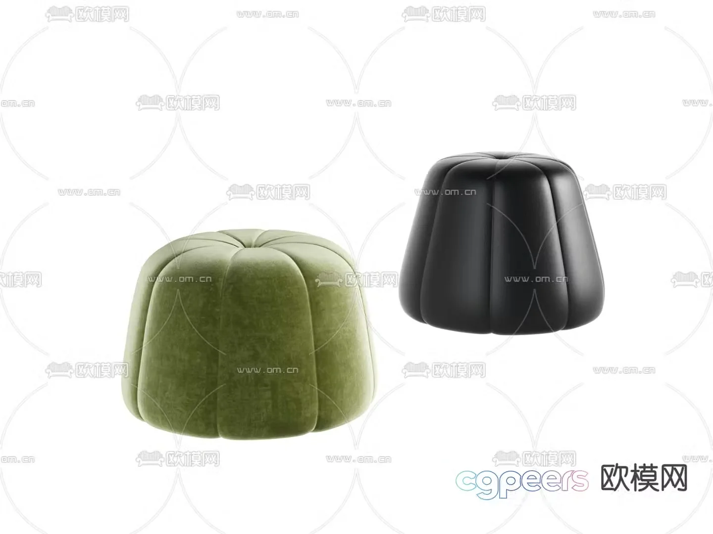 sofa stool stool stool 3d model