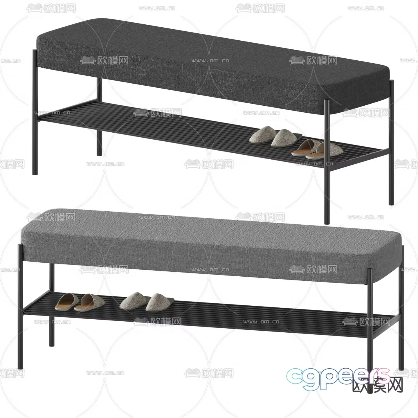 rosconi shoe changing stool 3d model
