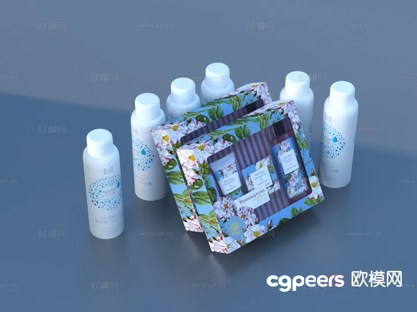 Cosmetics facial cleanser skin care products hydrating spray 3d model
