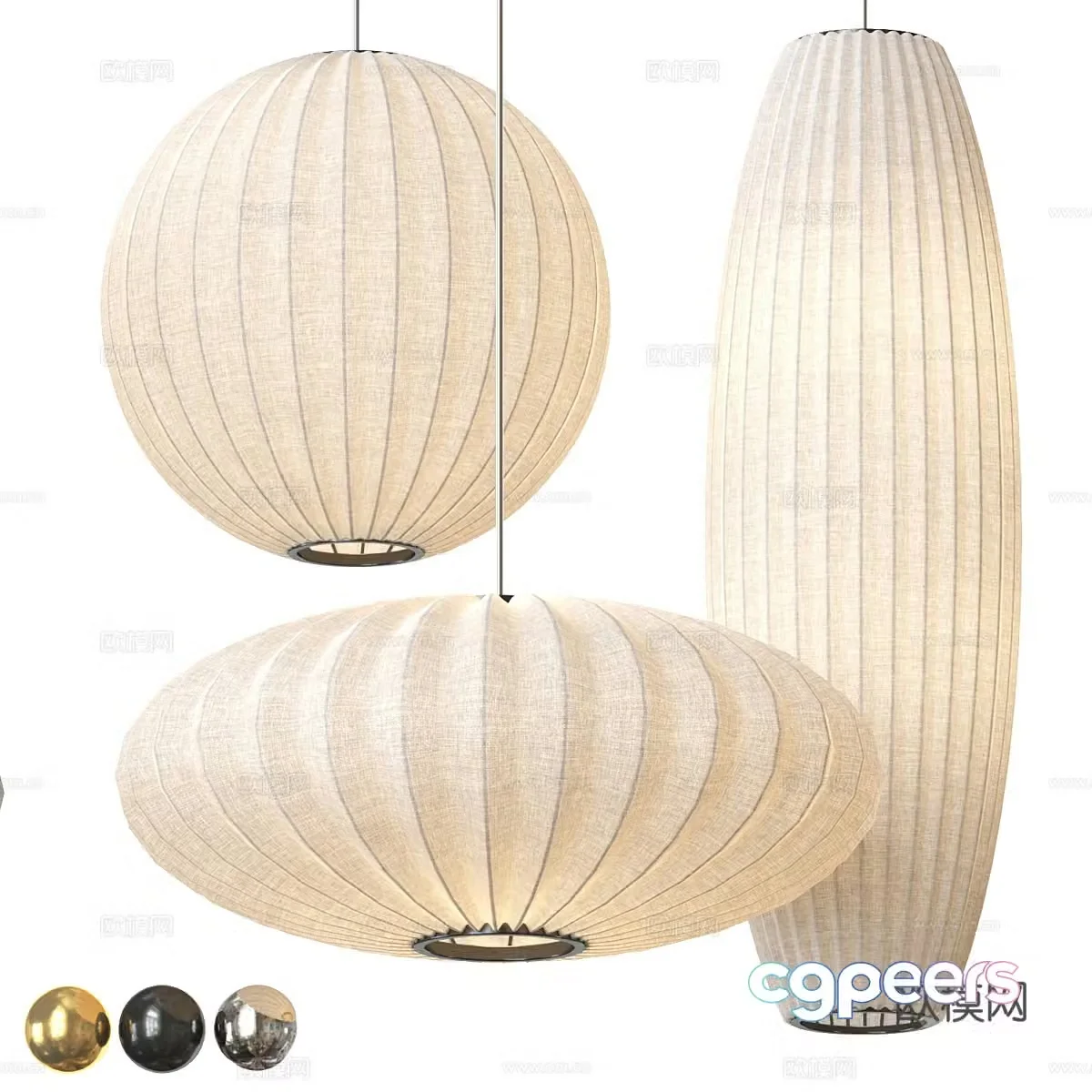 New Chinese style decorative chandelier 3d model