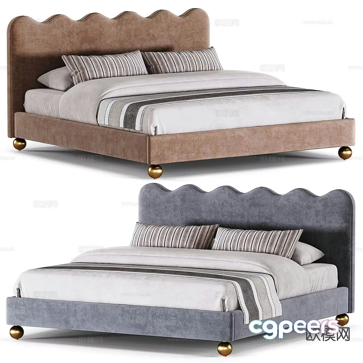 MaisonVogue double bed 3d model