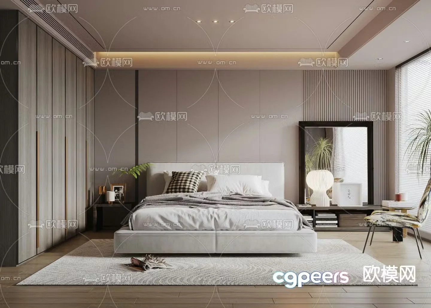 poliform bedroom second bedroom 3d model
