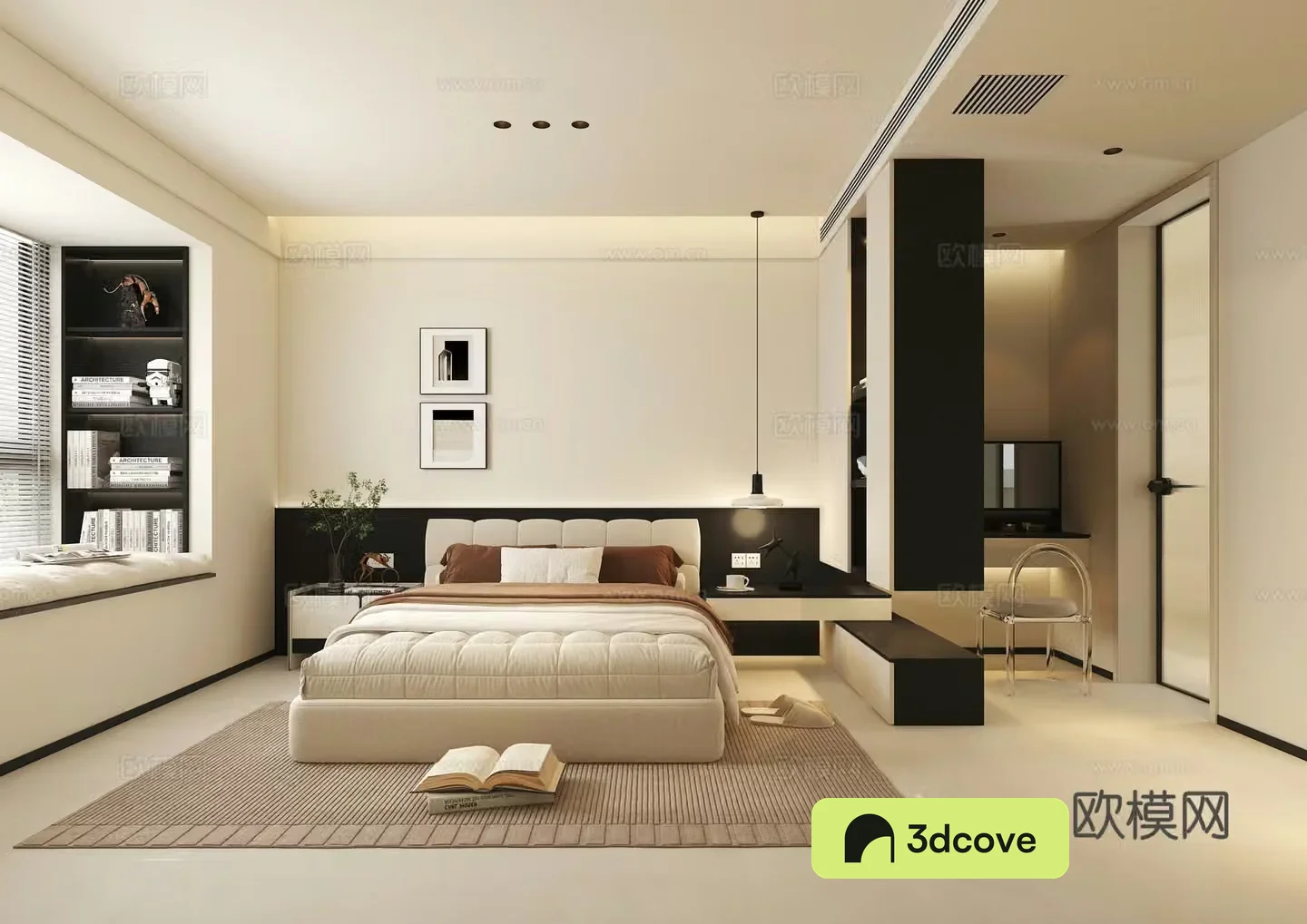 Italian minimalist bedroom