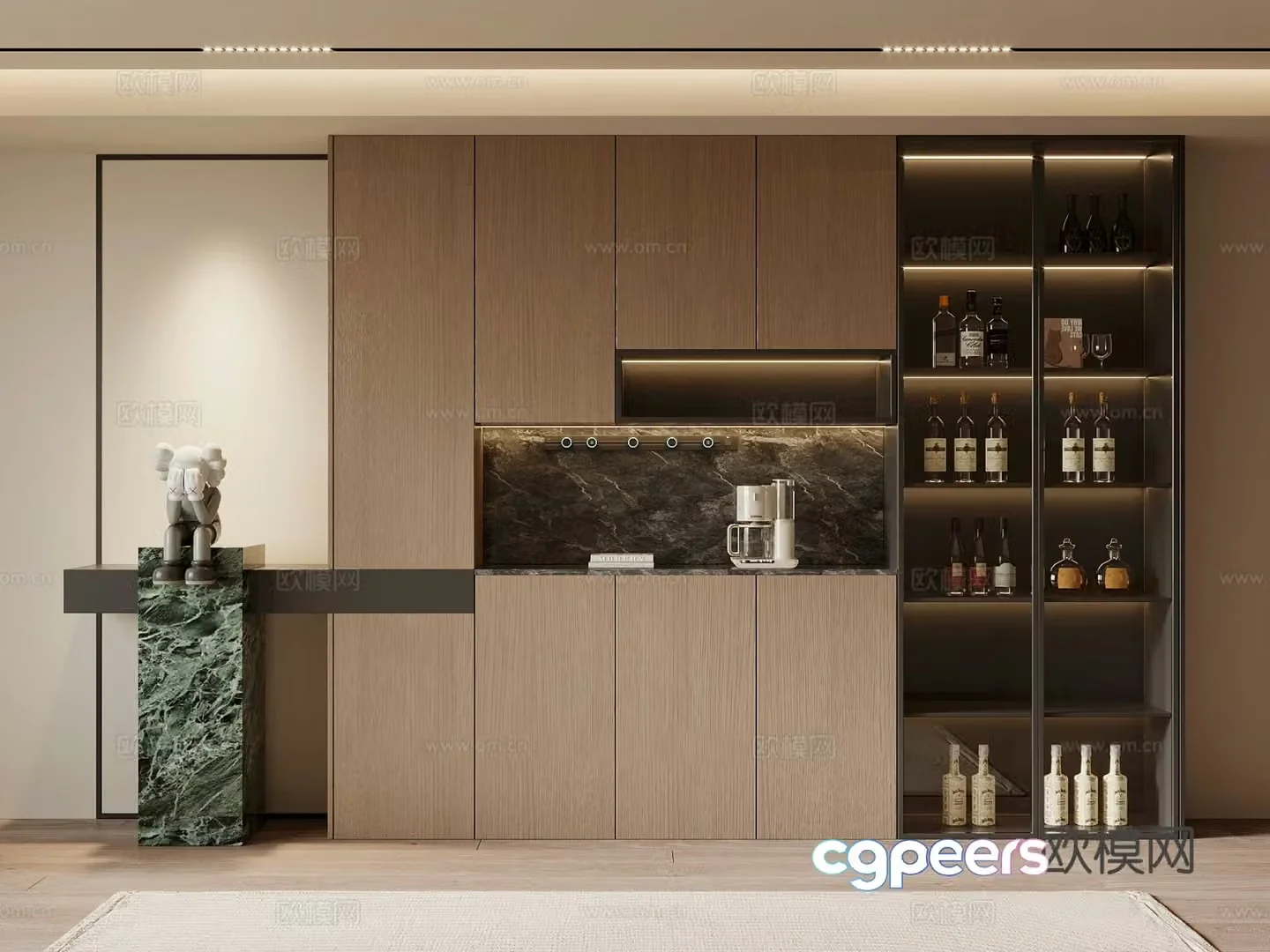 Italian wine cabinet 3D model