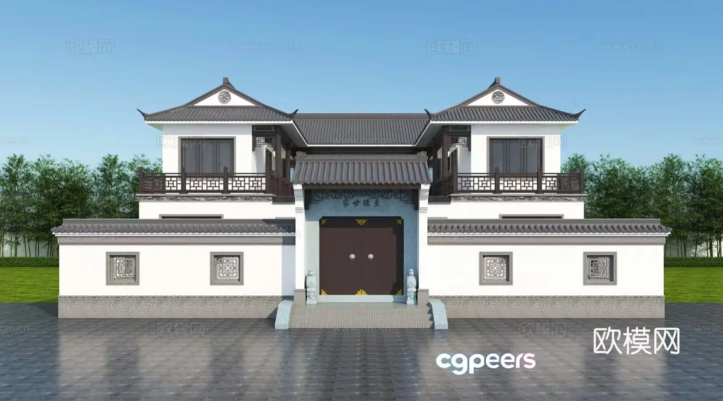 3D model of Chinese Siheyuan Sanheyuan 3D Model