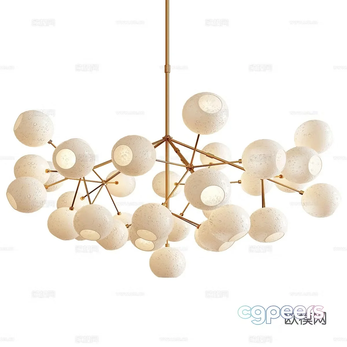 Wasabi wind chandelier Living room chandelier Restaurant chandelier Hotel chandelier Multi-head chandelier Cream wind chandelier 3D model