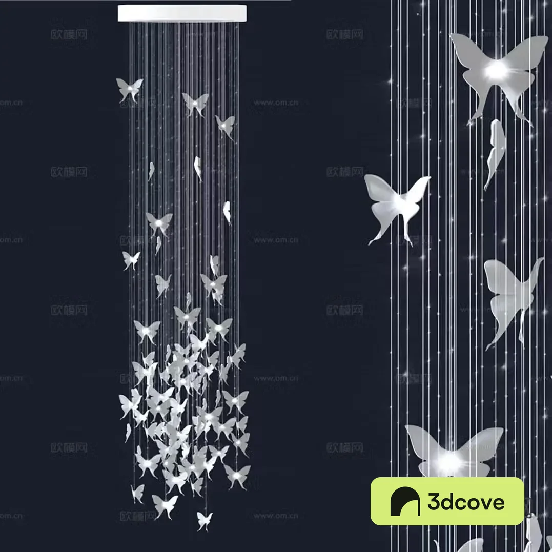 Nordic restaurant butterfly chandelier