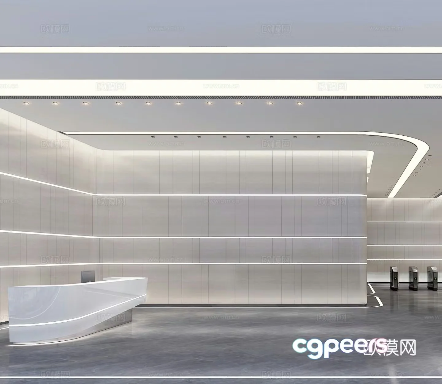 Modern front desk 3D model