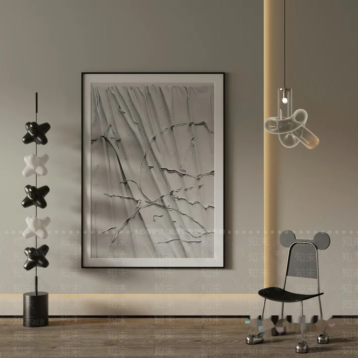 Modern Minimalist Decor 3D Model – 16595 – VRAY Render