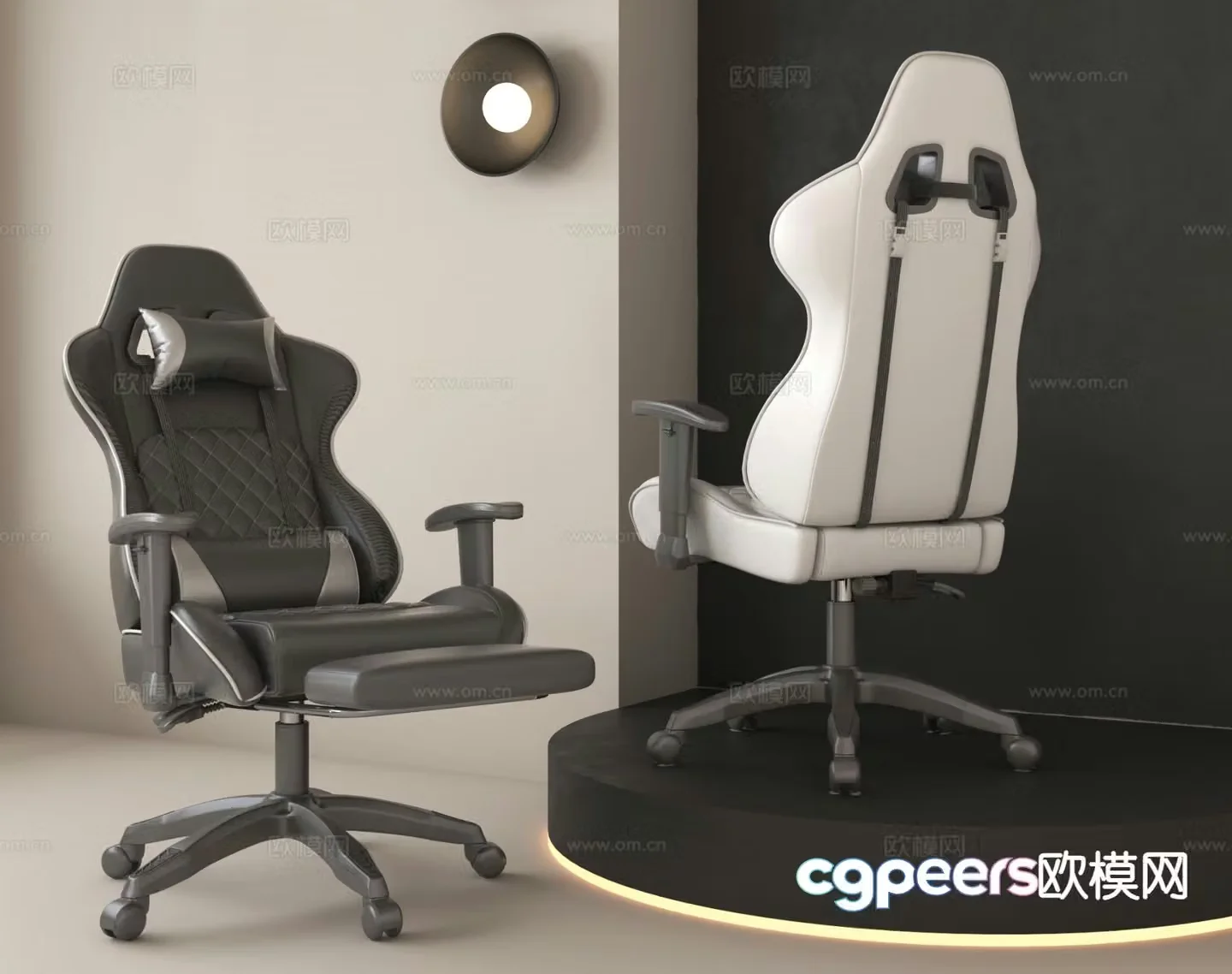 Modern gaming chair office chair book chair computer chair 3d model