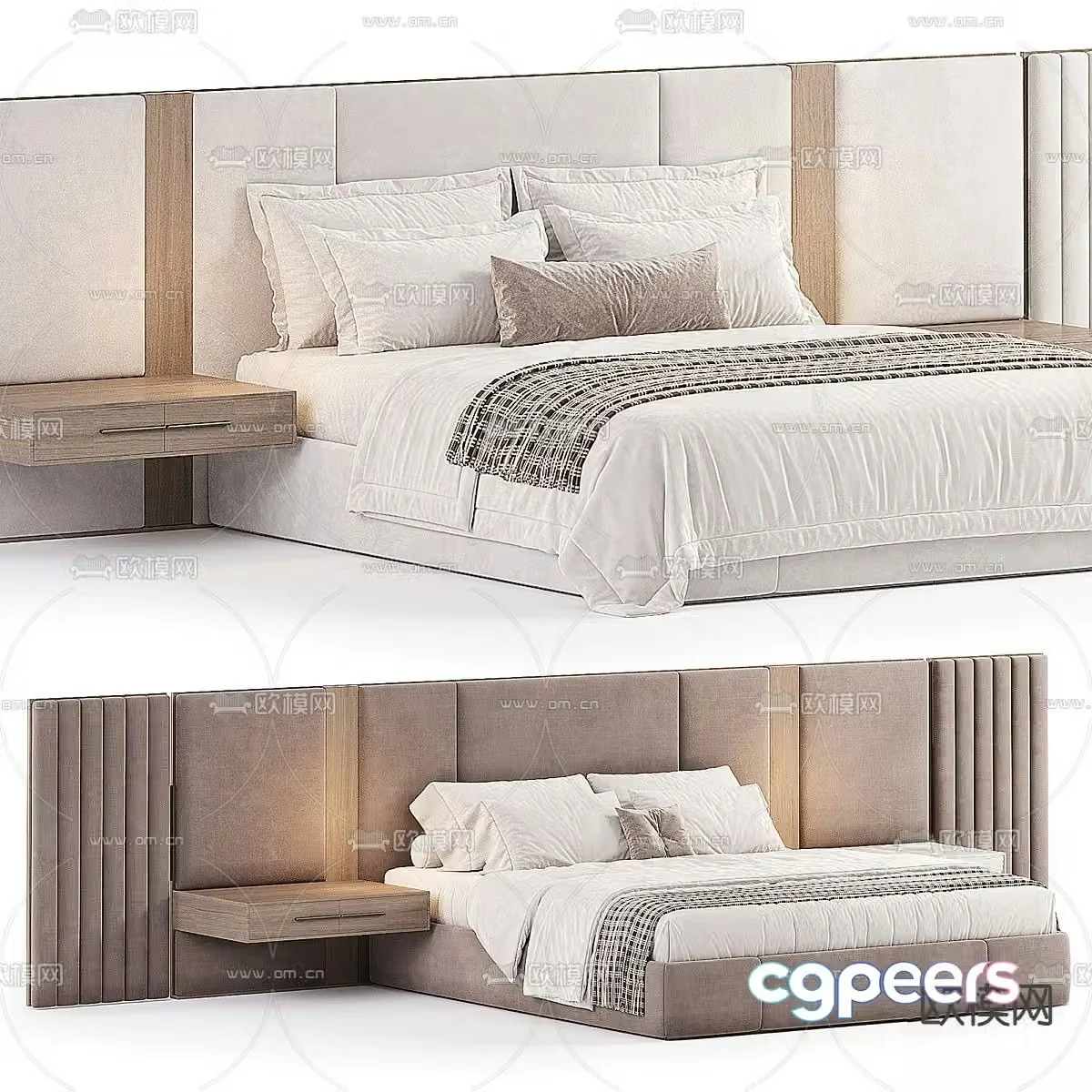 BEACON double bed 3d model