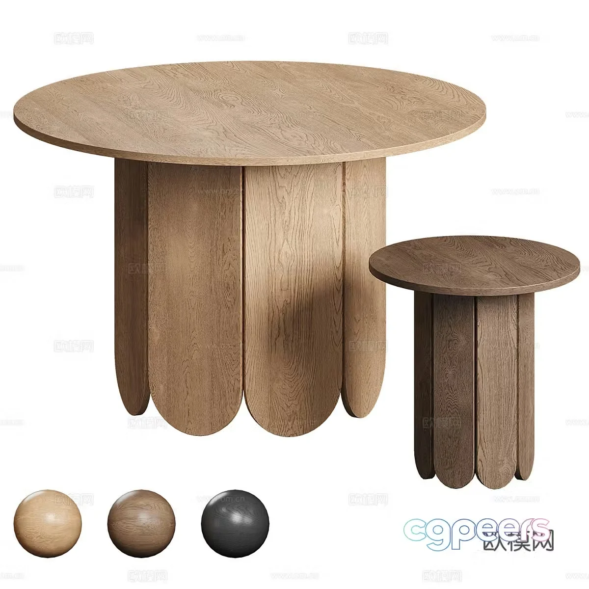 New Chinese style Wasabi solid wood dining table and chair 3d model 3d model