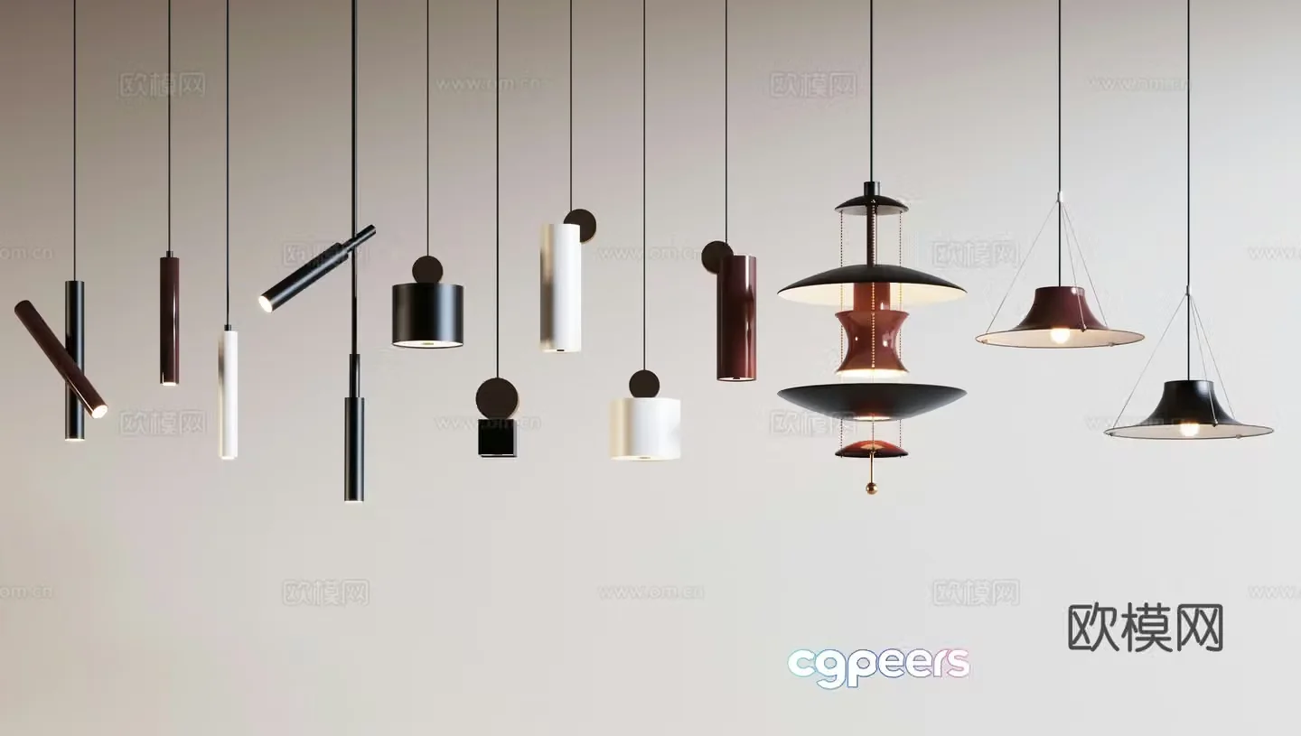 Modern Chandeliers Metal Chandeliers Light Luxury Chandeliers Bedside Chandeliers Small Chandeliers 3D Model