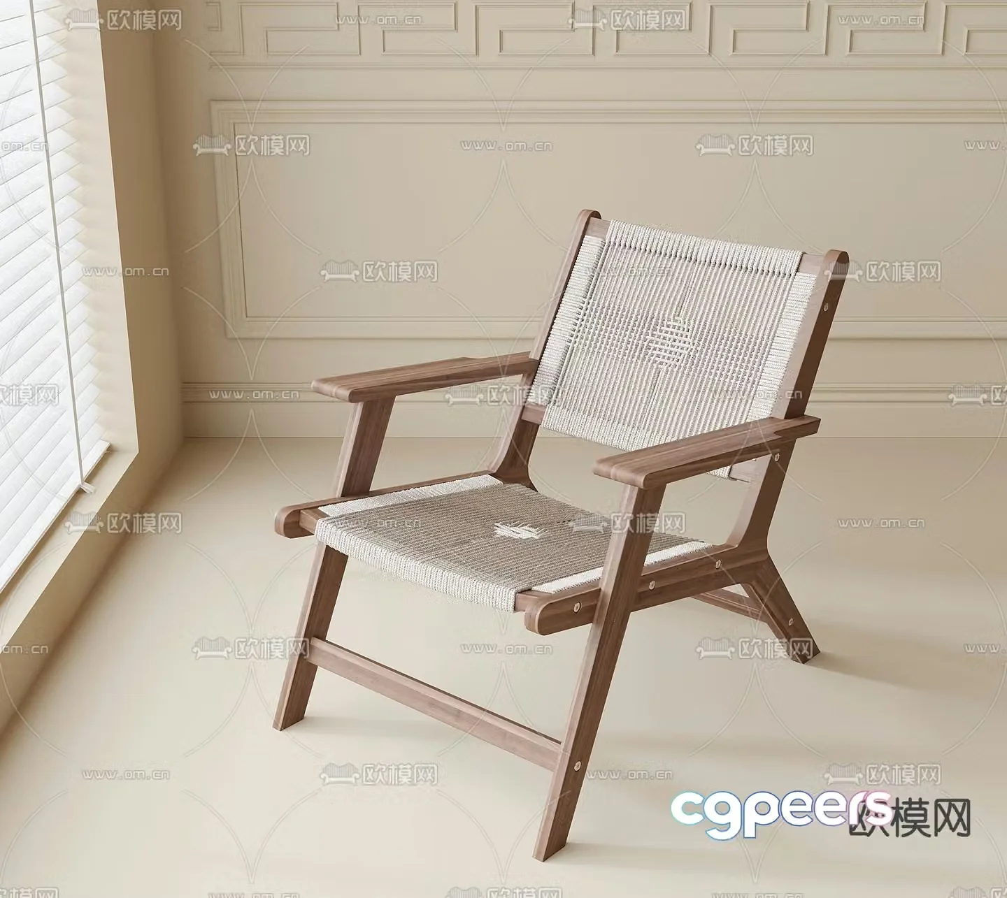Medieval style chair leisure chair 3d model