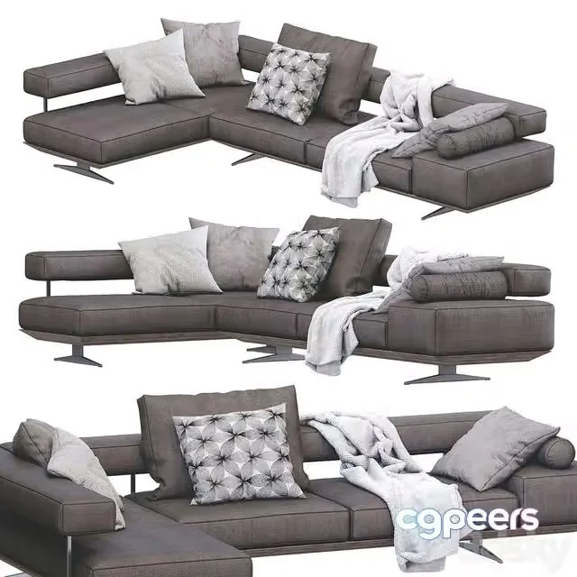 3ds Max Free – Sofa Wing By Flexform
