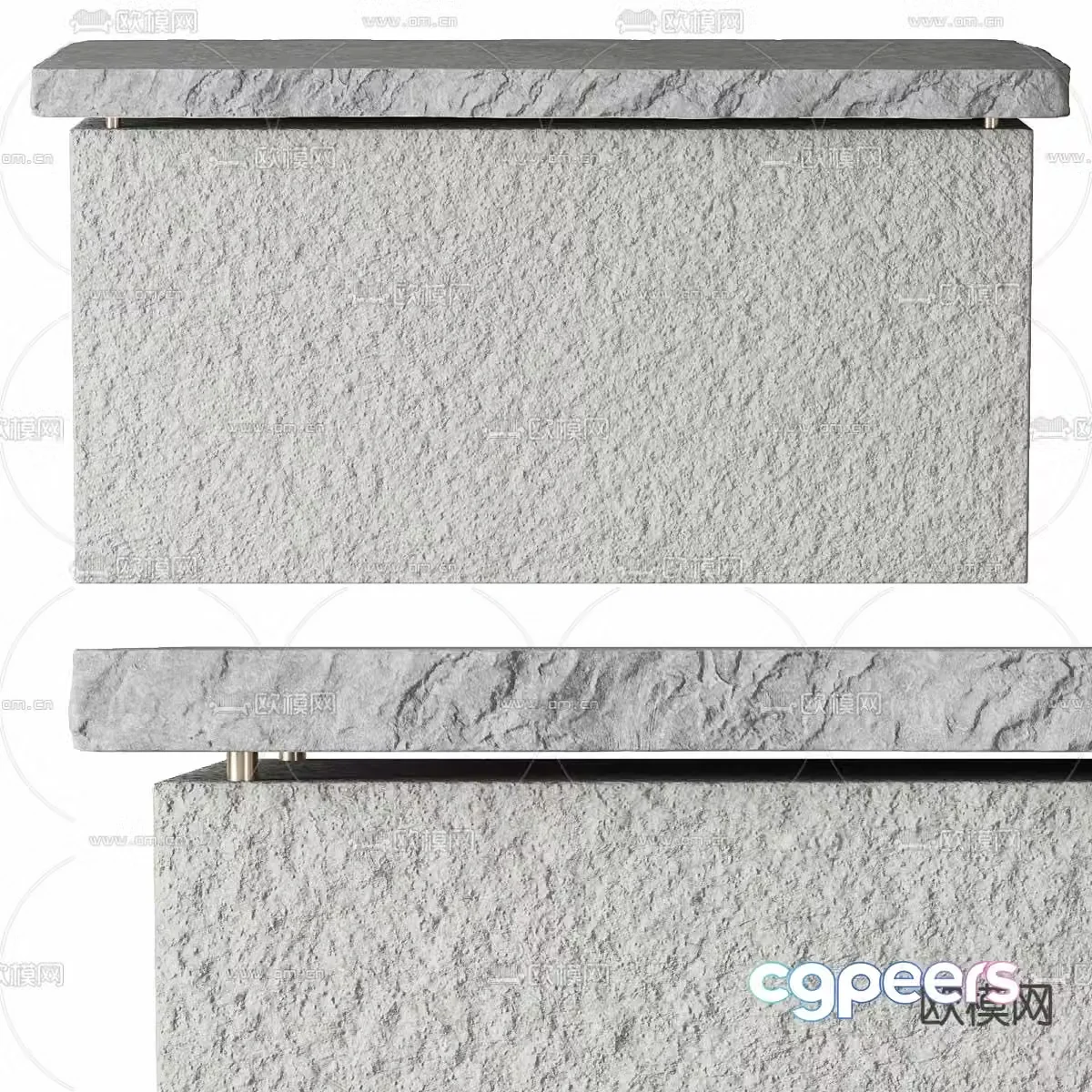 rock front desk service desk reception desk 3d model