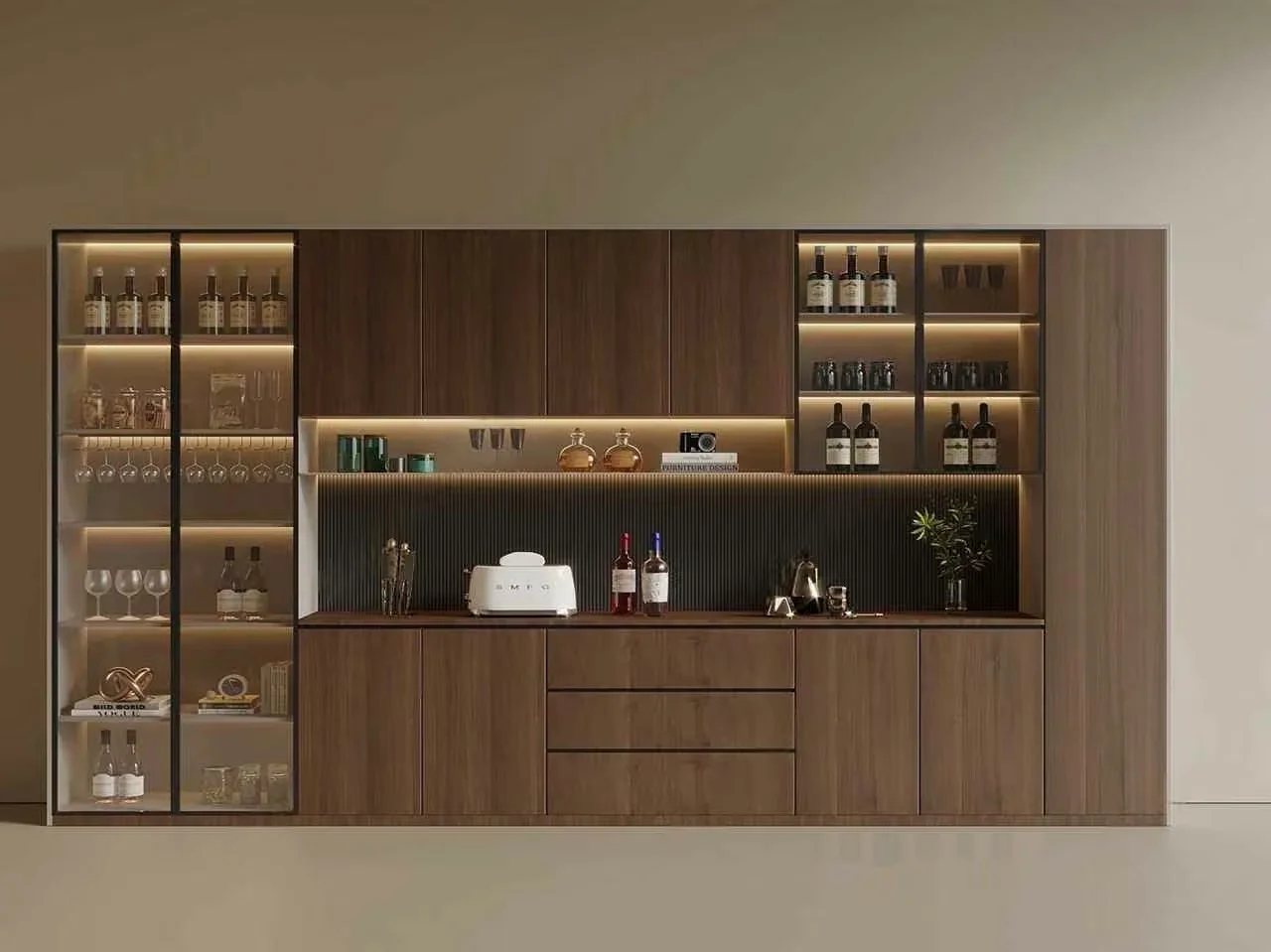 Modern Wooden Bar 3D Model – 5808 – VRAY Render