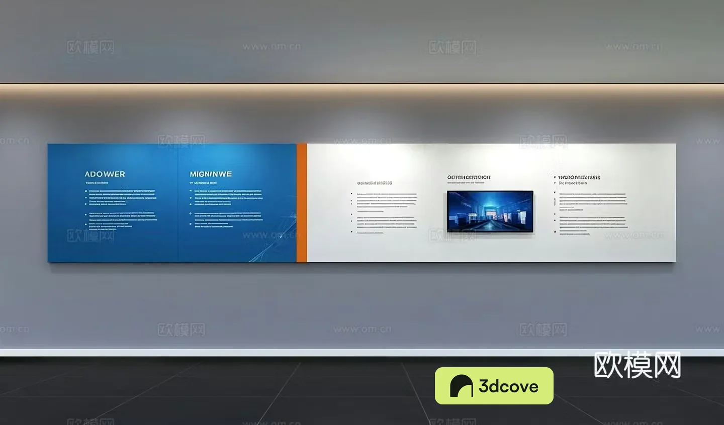Modern corporate culture wall Office background wall Corridor Promotional column Slogan Corporate style