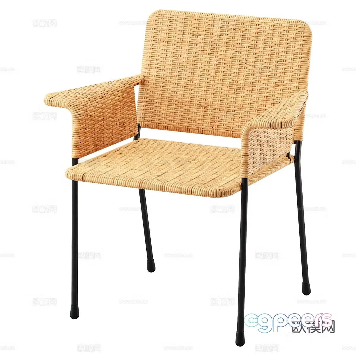 Nordic simple single chair chair simple chair casual chair stool living room chair 3d model