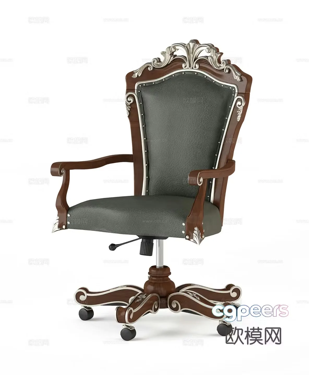 European-style office chair training chair boss chair meeting chair staff chair 3d model