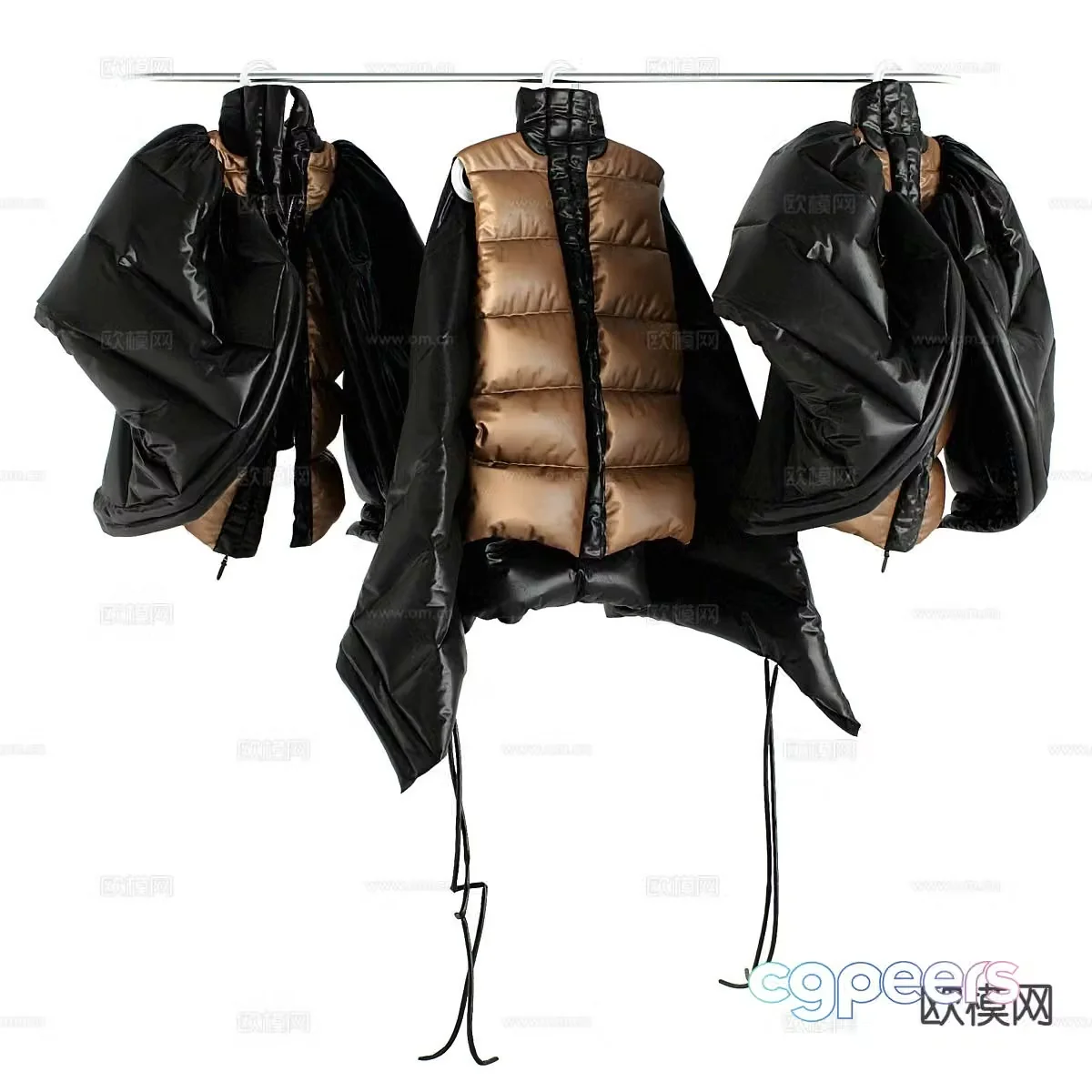 down jacket clothing clothes 3d model