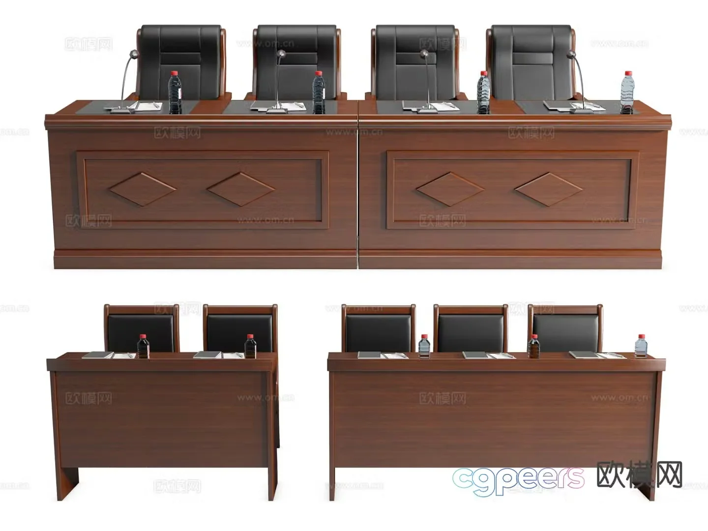 Modern conference tables and chairs chairman table and chairs 3d model
