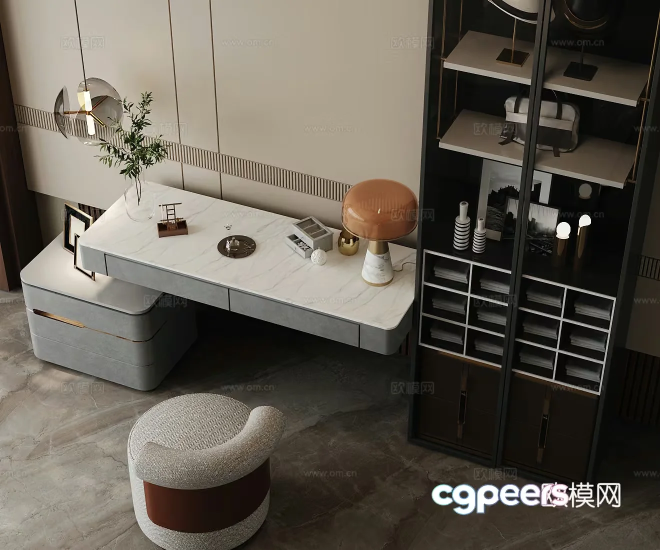 Modern Home Office 3D Model – 18007 – VRAY Render